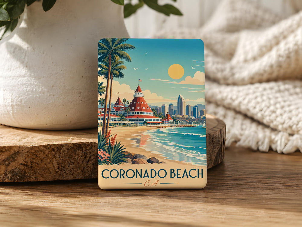 Coronado Beach California Fridge Magnet, Coronado Island CA Souvenir Magnet, San Diego Beach Travel Keepsake Gift