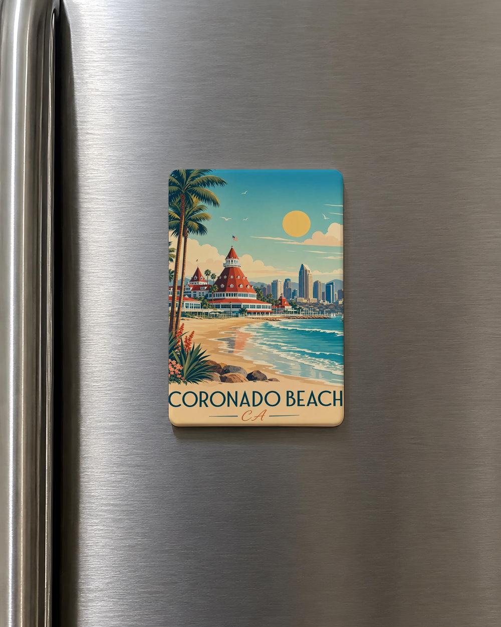 Coronado Beach California Fridge Magnet, Coronado Island CA Souvenir Magnet, San Diego Beach Travel Keepsake Gift