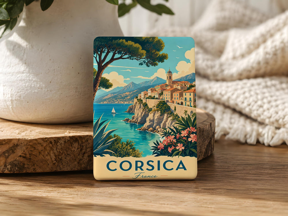 Corsica France Fridge Magnet, Corsica Island Souvenir Magnet, French Mediterranean Travel Keepsake, Corsica Vacation Gift