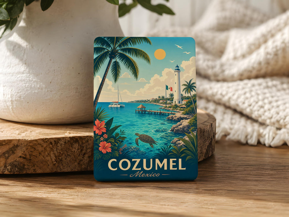 Cozumel Mexico Fridge Magnet, Cozumel Island Souvenir Magnet, Mexico Travel Keepsake, Caribbean Vacation Gift