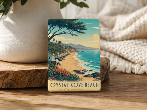 Crystal Cove Beach Fridge Magnet, Crystal Cove State Park California Coastal Cove, Ocean Waves, Tide Pools, Seaside Cliffs Souvenir