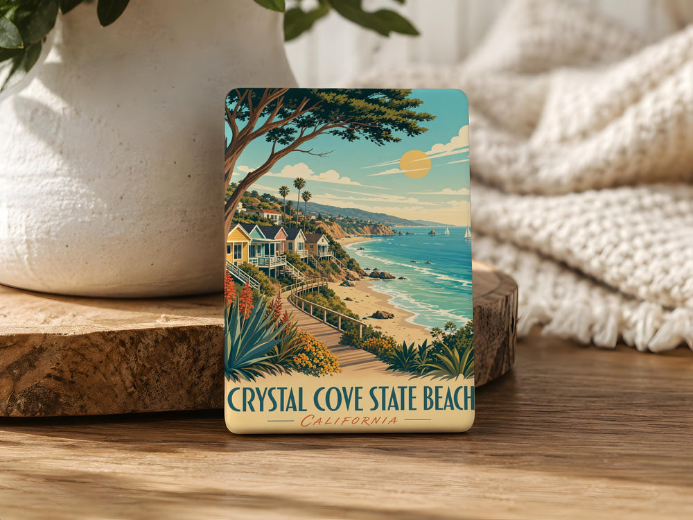 Crystal Cove State Beach Fridge Magnet, California Coast Souvenir, Newport Beach Travel Keepsake, Beach Lover Gift