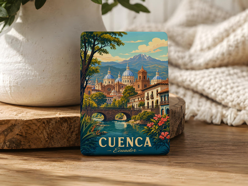 Cuenca Ecuador Fridge Magnet, Cuenca City Souvenir Magnet, Ecuador Travel Gift, Cuenca Landmark Keepsake Magnet