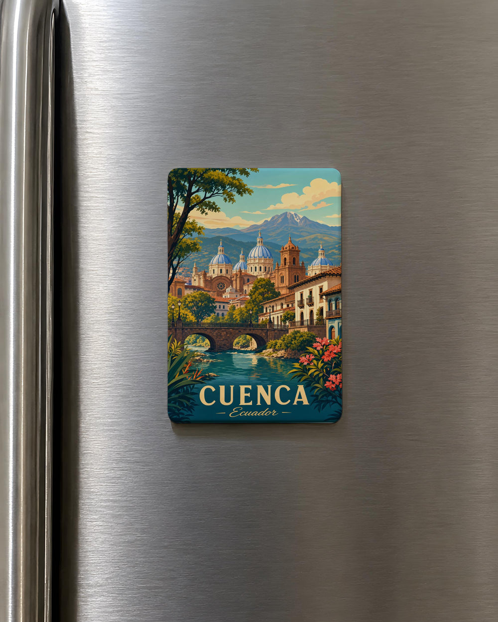Cuenca Ecuador Fridge Magnet, Cuenca City Souvenir Magnet, Ecuador Travel Gift, Cuenca Landmark Keepsake Magnet
