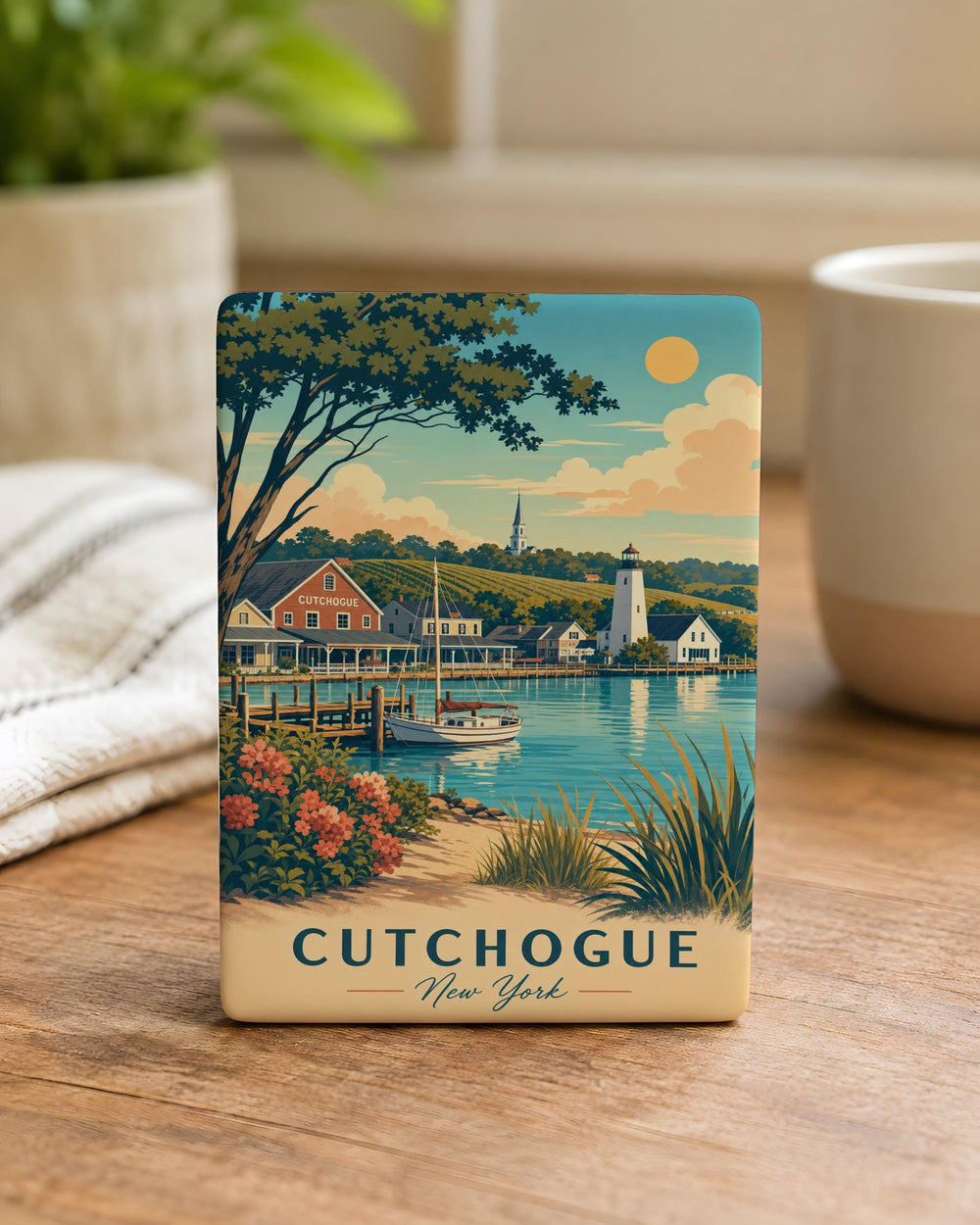 Cutchogue NY Fridge Magnet, Cutchogue New York Souvenir Magnet, Long Island Travel Gift, Cutchogue Keepsake Magnet