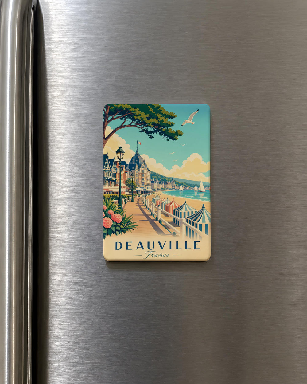 Deauville France Fridge Magnet, Deauville Normandy Souvenir Magnet, French Coastal Town Travel Keepsake Magnet