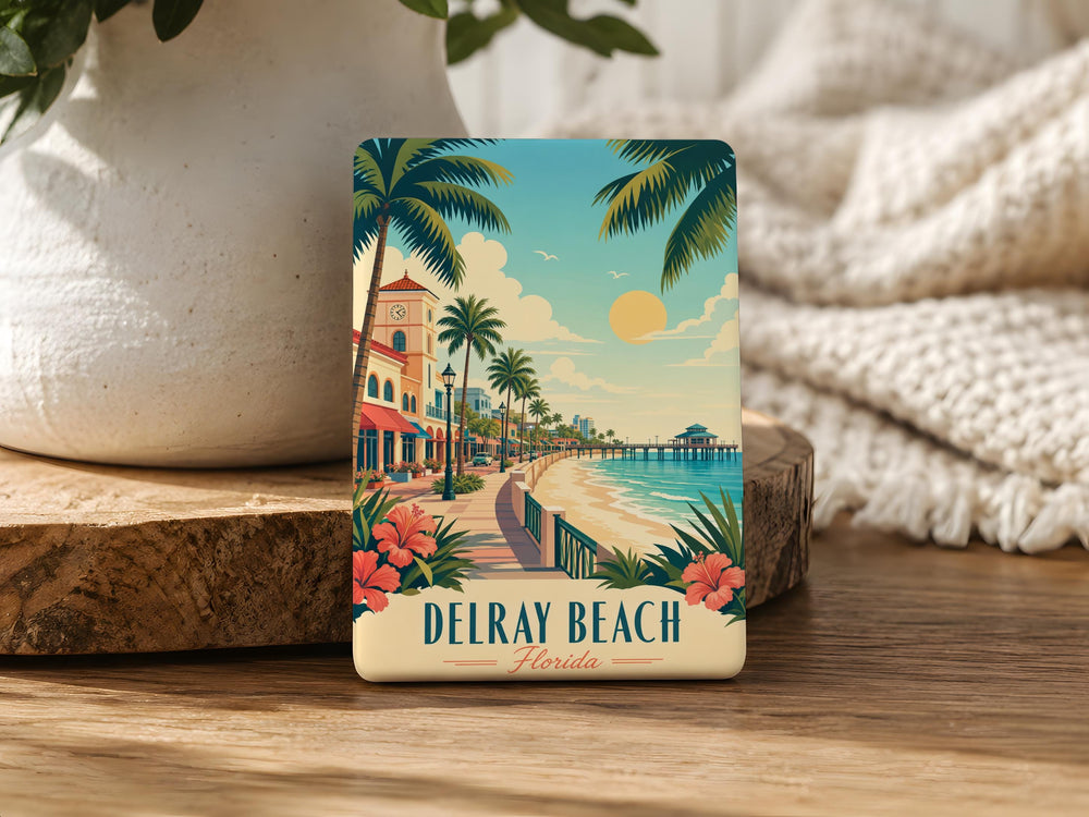 Delray Beach Florida Fridge Magnet, Delray Beach Souvenir Magnet, Florida Travel Magnet, Beach Town Refrigerator Magnet