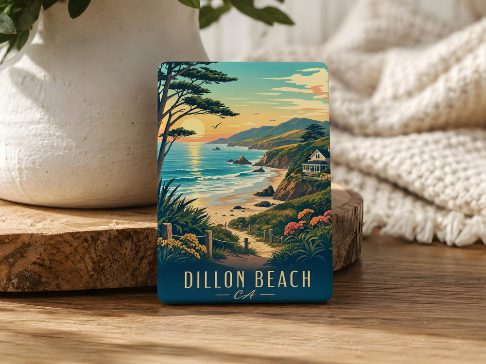 Dillon Beach California Fridge Magnet, Dillon Beach CA Souvenir Magnet, Coastal Town Travel Gift Keepsake Magnet
