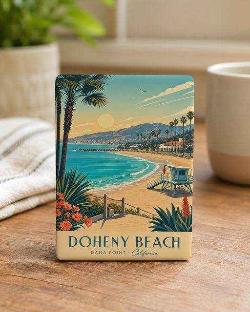 Doheny Beach Fridge Magnet California Coastal Surf Spot Souvenir Dana Point Ocean Beach Travel Keepsake Magnet