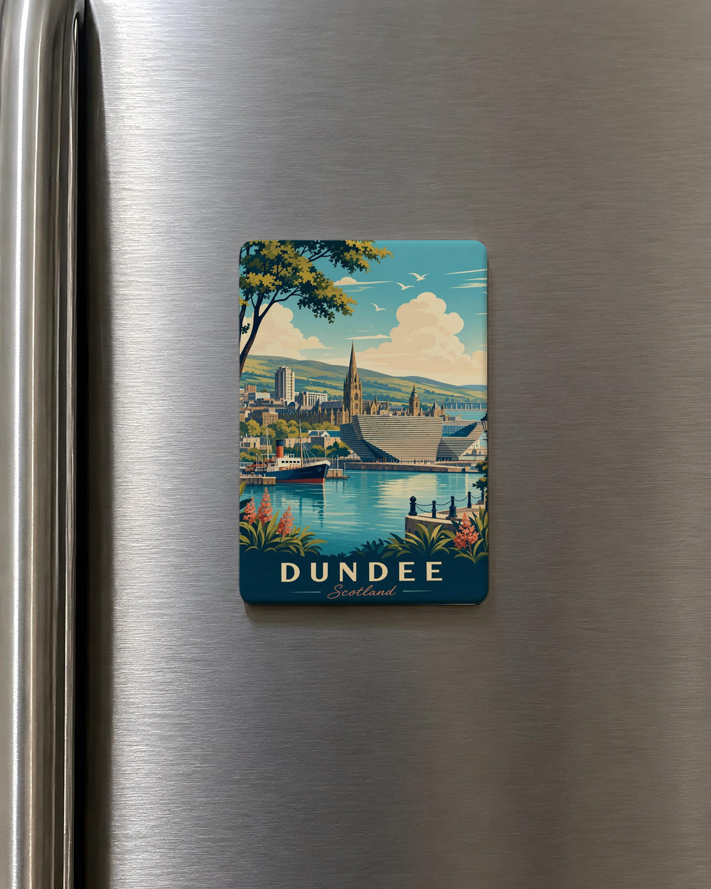 Dundee Scotland Fridge Magnet, Dundee City Souvenir Magnet, Scotland Travel Keepsake, Scottish Landmark Refrigerator Magnet