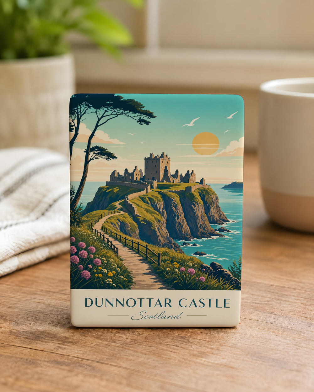 Dunnottar Castle Fridge Magnet, Scotland Coastal Castle Landmark Souvenir Magnet, Scottish Travel Gift, Stonehaven Keepsake Magnet