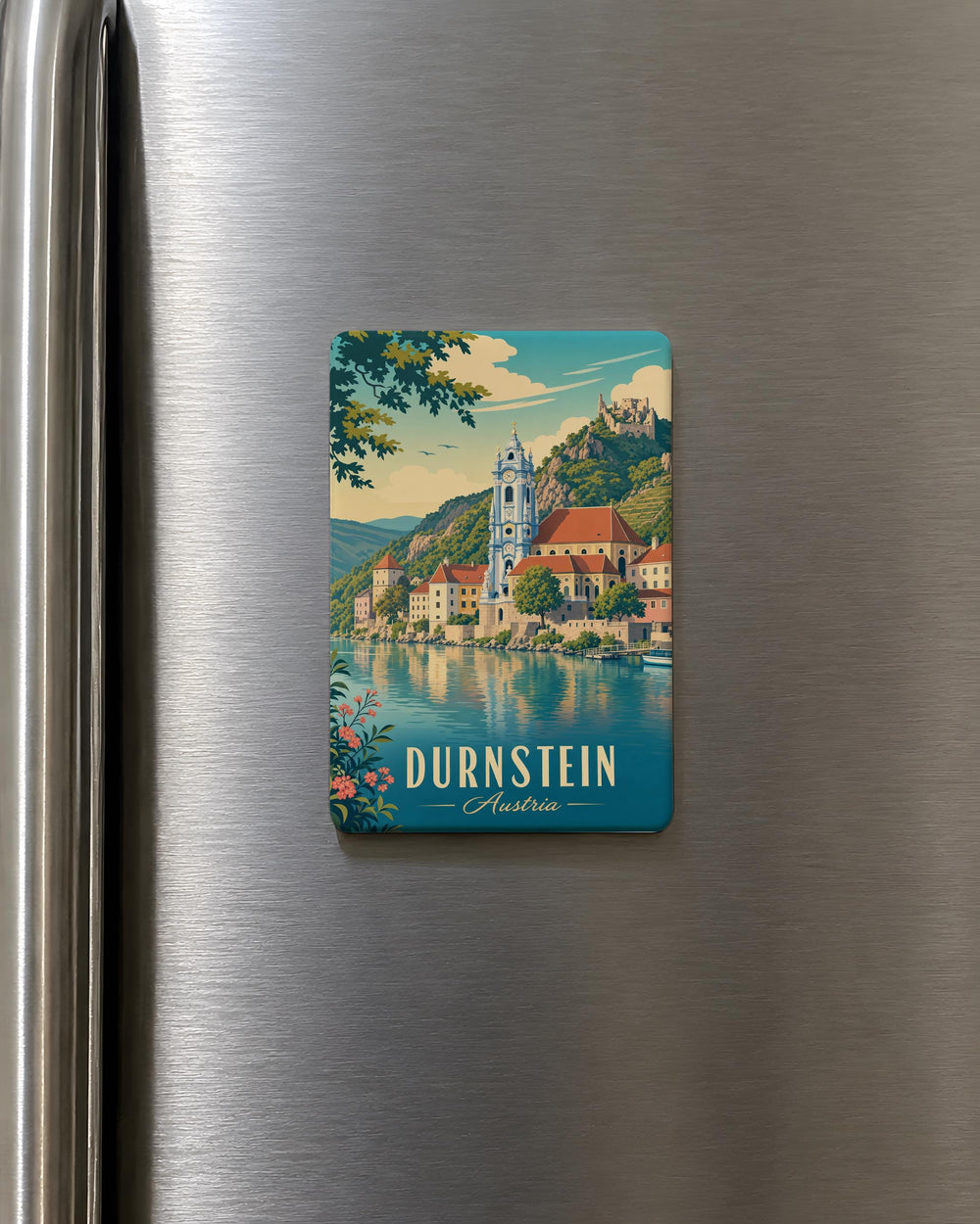 Durnstein Austria Fridge Magnet, Durnstein Village Souvenir Magnet, Wachau Valley Travel Keepsake, Danube River Landmark Magnet