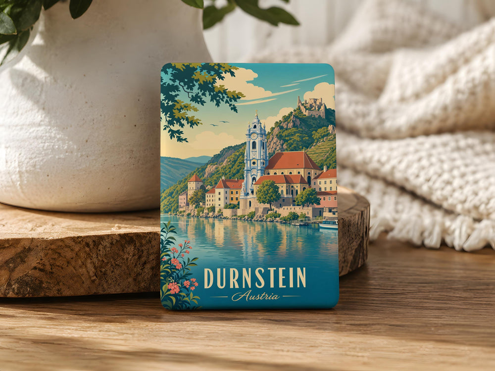 Durnstein Austria Fridge Magnet, Durnstein Village Souvenir Magnet, Wachau Valley Travel Keepsake, Danube River Landmark Magnet