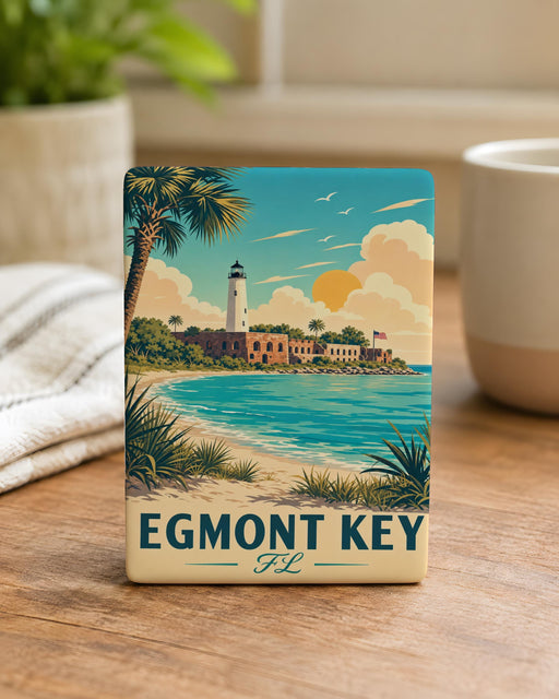 Egmont Key Florida Fridge Magnet, Egmont Key FL Souvenir, Lighthouse Island Gift, Tampa Bay Coastal Travel Keepsake