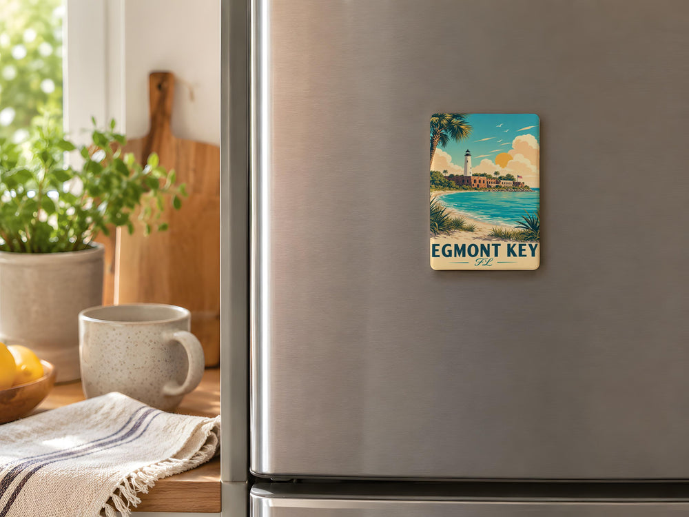 Egmont Key Florida Fridge Magnet, Egmont Key FL Souvenir, Lighthouse Island Gift, Tampa Bay Coastal Travel Keepsake