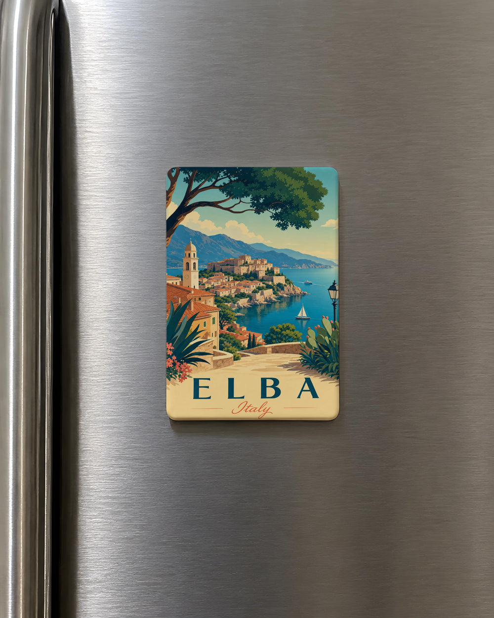 Elba Italy Fridge Magnet, Elba Island Souvenir Magnet, Italy Travel Gift, Mediterranean Island Vacation Keepsake Magnet