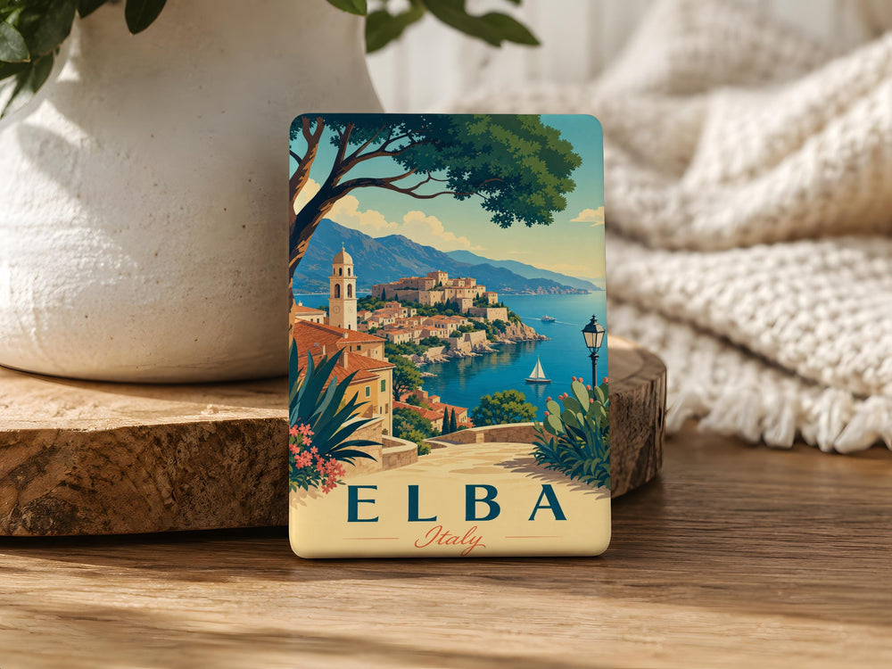Elba Italy Fridge Magnet, Elba Island Souvenir Magnet, Italy Travel Gift, Mediterranean Island Vacation Keepsake Magnet