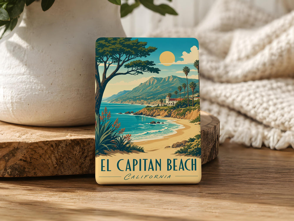 El Capitan Beach Fridge Magnet, Coastal Seaside Landmark Souvenir, Beach Travel Gift, Ocean Shore Keepsake Magnet