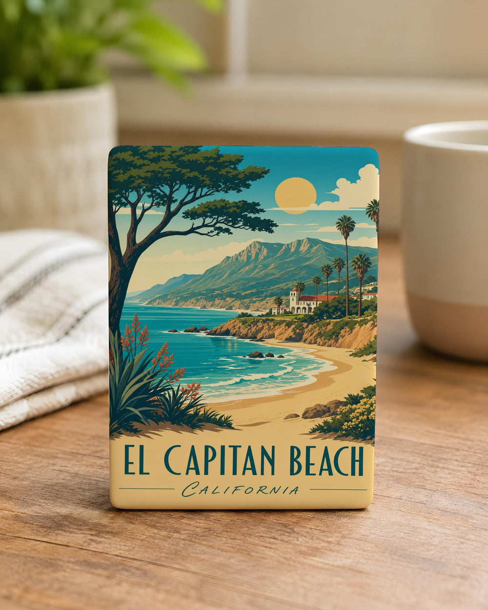 El Capitan Beach Fridge Magnet, Coastal Seaside Landmark Souvenir, Beach Travel Gift, Ocean Shore Keepsake Magnet