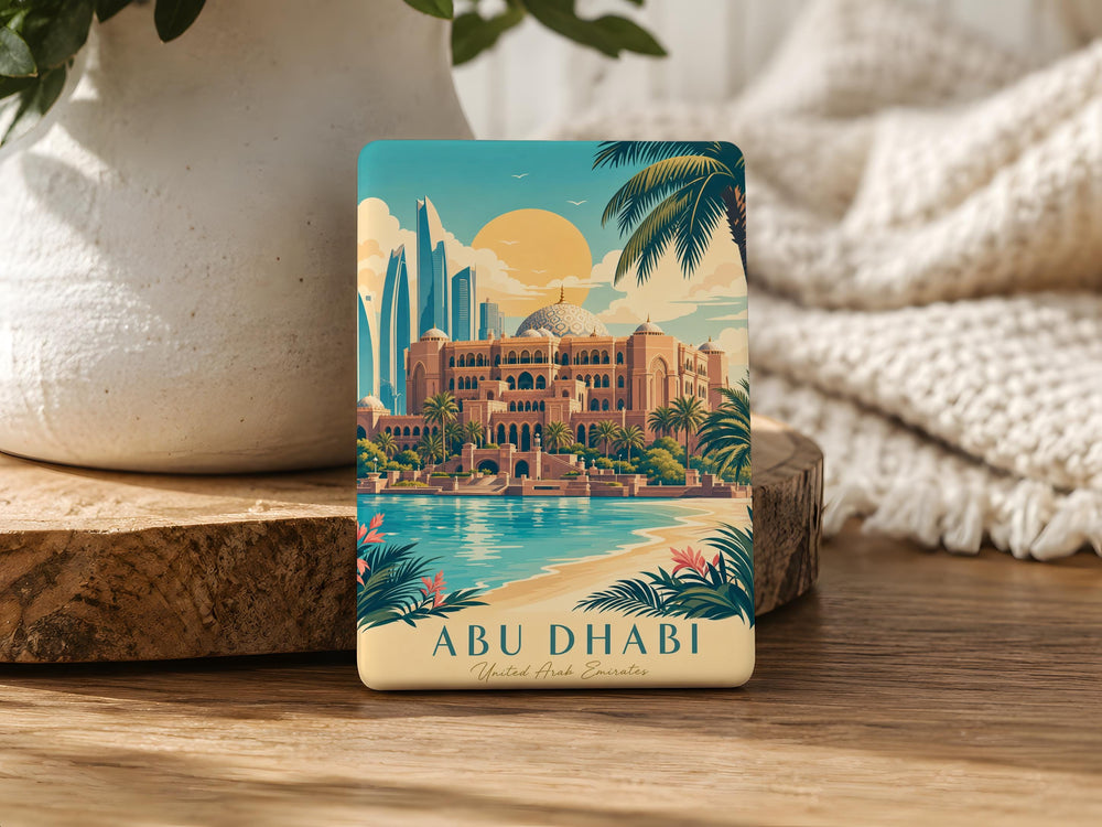 Emirates Palace Fridge Magnet, Abu Dhabi Landmark Souvenir, Luxury Hotel Travel Keepsake Magnet, UAE Gift for Travelers