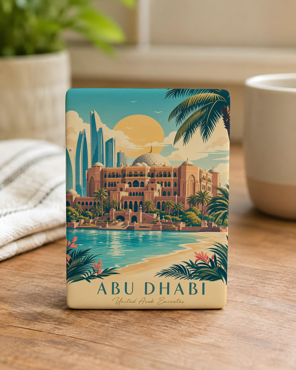 Emirates Palace Fridge Magnet, Abu Dhabi Landmark Souvenir, Luxury Hotel Travel Keepsake Magnet, UAE Gift for Travelers