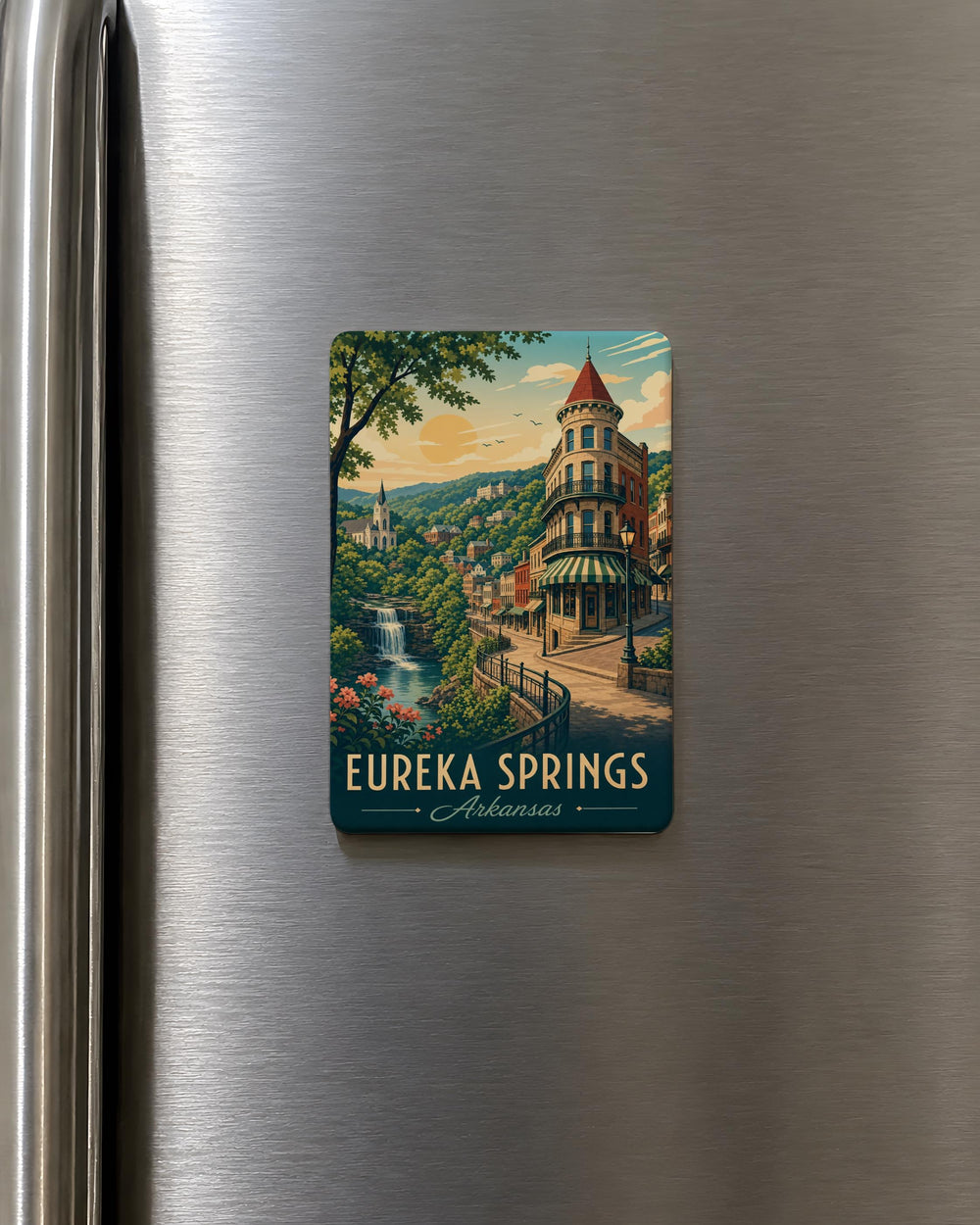 Eureka Springs Arkansas Fridge Magnet, Eureka Springs Souvenir Magnet, Arkansas Travel Gift, Ozarks Vacation Keepsake Magnet