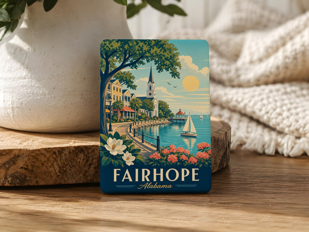 Fairhope Alabama Fridge Magnet, Fairhope AL Souvenir Magnet, Alabama Gulf Coast Travel Keepsake, Fairhope Landmark Magnet
