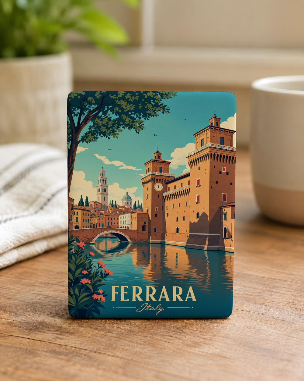 Ferrara Italy Fridge Magnet, Ferrara Travel Souvenir, Italian City Landmark Keepsake Magnet, Italy Vacation Gift, Ferrara Decor Magnet