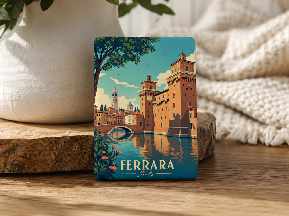 Ferrara Italy Fridge Magnet, Ferrara Travel Souvenir, Italian City Landmark Keepsake Magnet, Italy Vacation Gift, Ferrara Decor Magnet