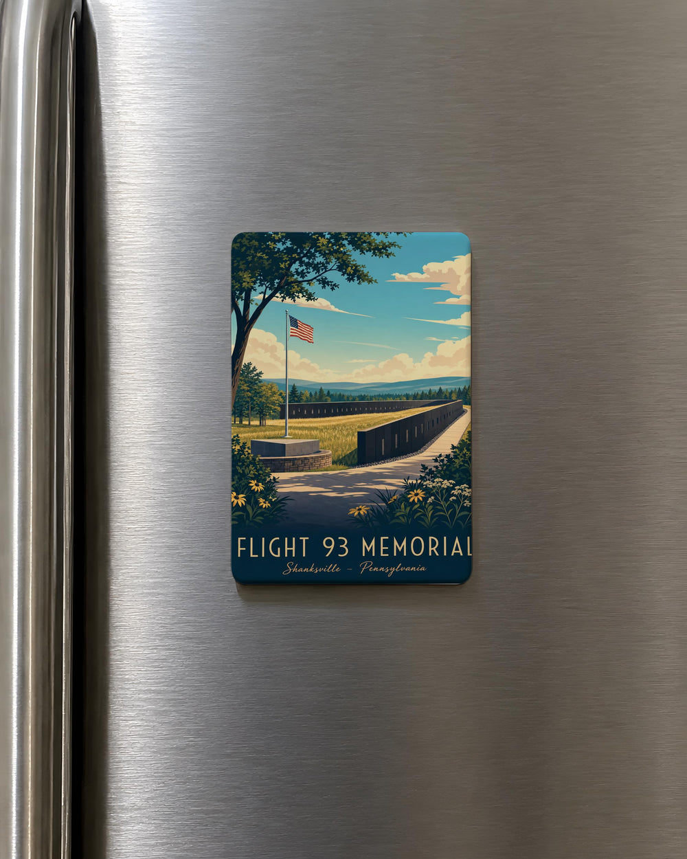 Flight 93 Memorial Fridge Magnet, Shanksville Pennsylvania 9/11 Tribute Souvenir, National Memorial Keepsake Magnet