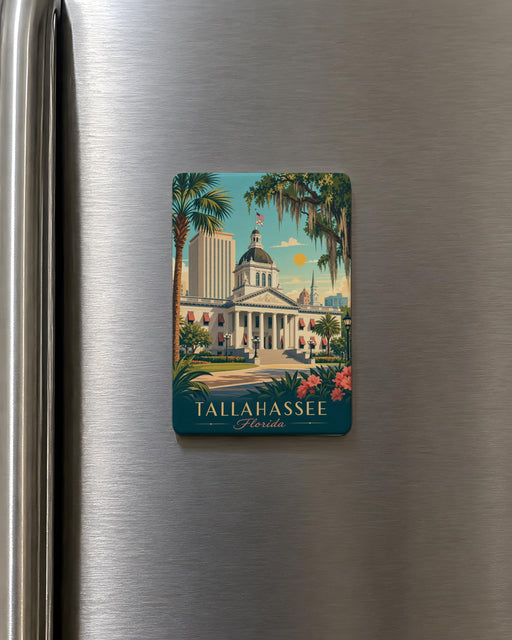 Florida Capitol Fridge Magnet, Tallahassee Florida State Capitol Building Souvenir Magnet, Florida Travel Gift, Capitol Landmark Magnet