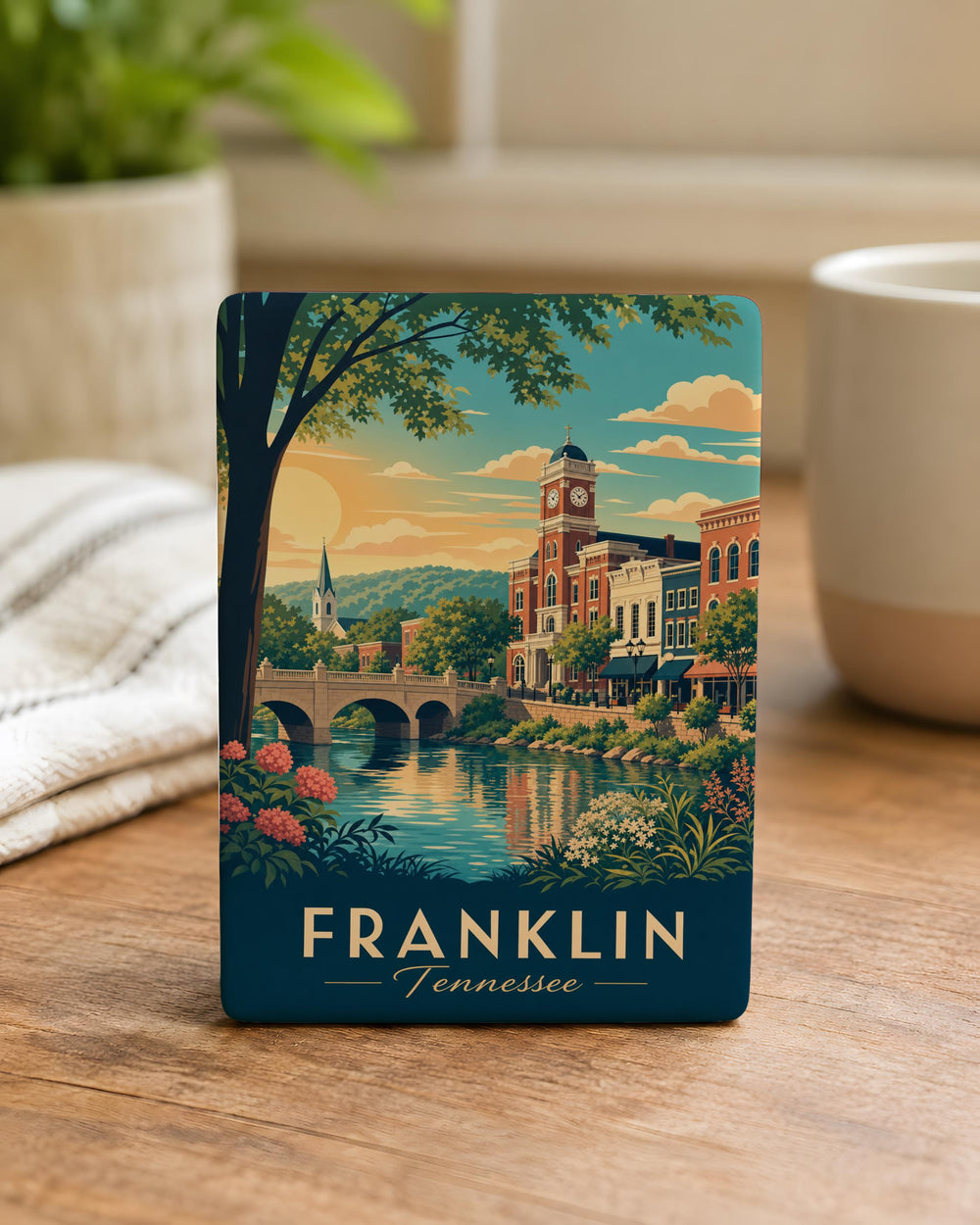 Franklin Tennessee Fridge Magnet, Franklin TN Souvenir Magnet, Tennessee Travel Gift, Historic Downtown Franklin Magnet