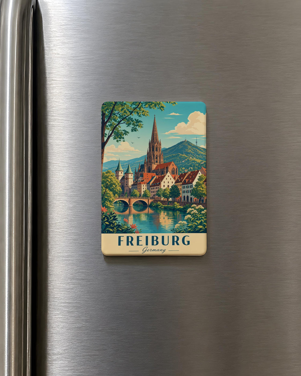 Freiburg Germany Fridge Magnet, Freiburg City Souvenir Magnet, Freiburg im Breisgau Landmark Travel Gift Magnet