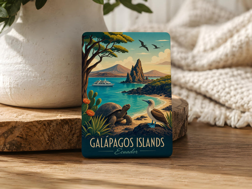 Galapagos Islands Ecuador Fridge Magnet, Galapagos Souvenir Magnet, Ecuador Travel Gift, Island Vacation Keepsake Magnet