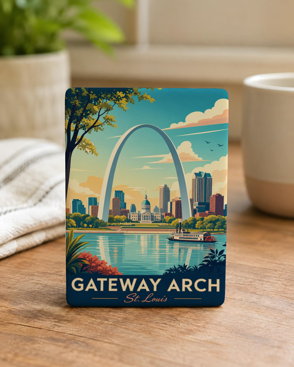 Gateway Arch St Louis Fridge Magnet, St Louis Missouri Landmark Souvenir Magnet, Gateway Arch Travel Gift, USA City Keepsake Magnet