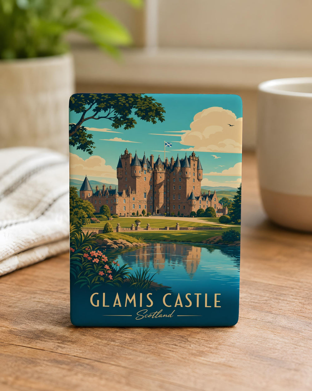 Glamis Castle Fridge Magnet, Scottish Landmark Souvenir Magnet, Scotland Castle Keepsake, Historic Castle Travel Gift