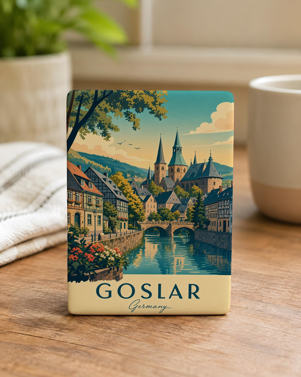 Goslar Germany Fridge Magnet, Goslar Souvenir Magnet, Germany Travel Gift, Harz Mountains Town Landmark Magnet