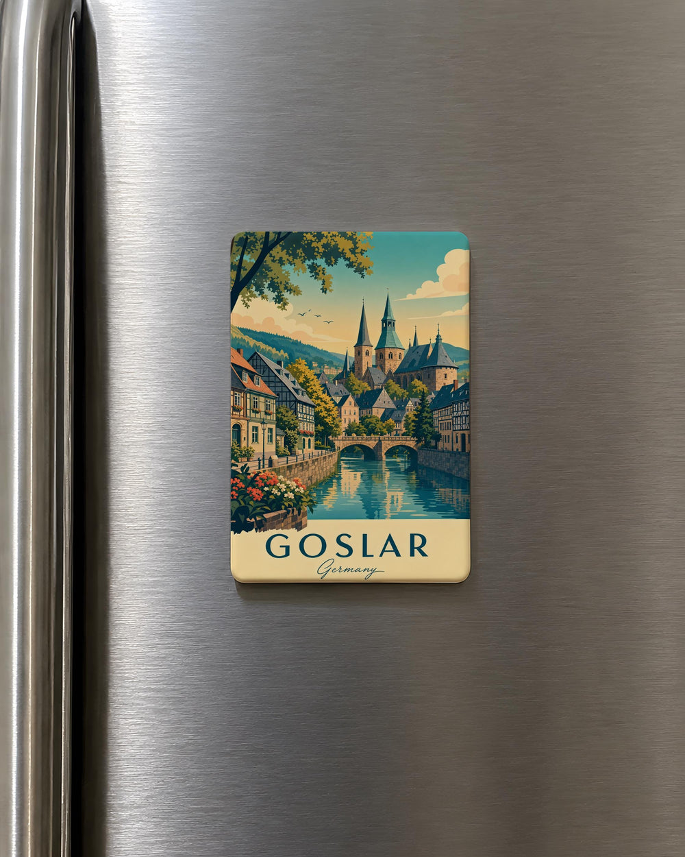 Goslar Germany Fridge Magnet, Goslar Souvenir Magnet, Germany Travel Gift, Harz Mountains Town Landmark Magnet