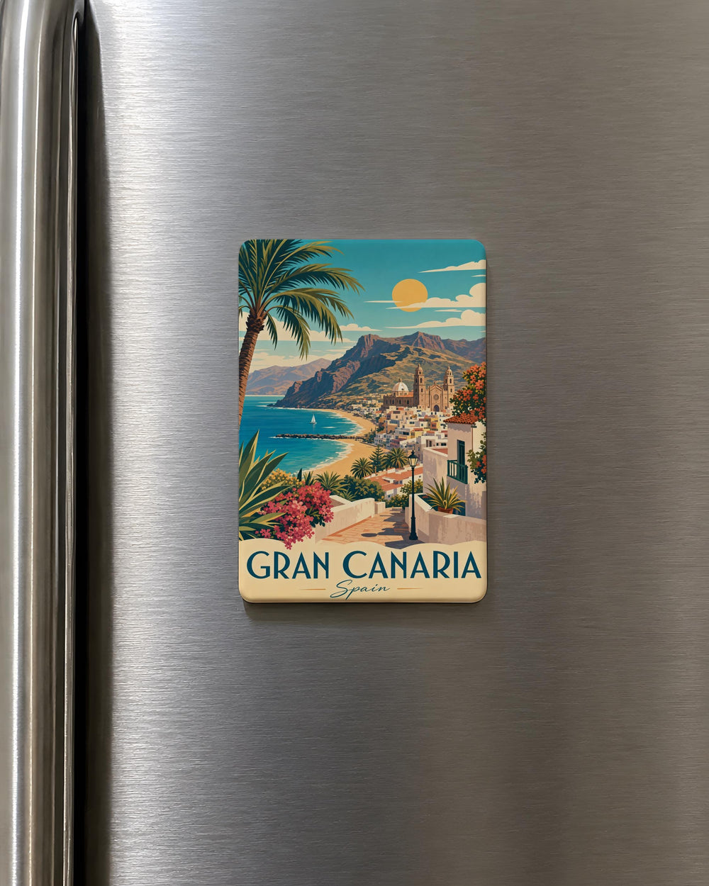 Gran Canaria Spain Fridge Magnet, Canary Islands Souvenir Magnet, Las Palmas Travel Keepsake, Vacation Gift Magnet