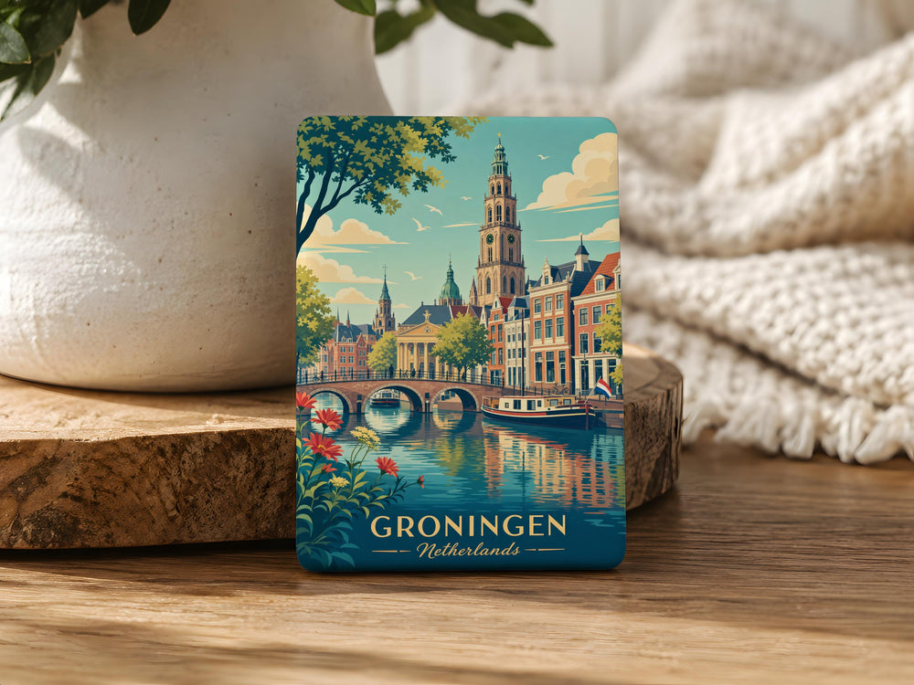 Groningen Netherlands Fridge Magnet, Groningen City Souvenir Magnet, Netherlands Travel Keepsake, Dutch City Landmark Magnet