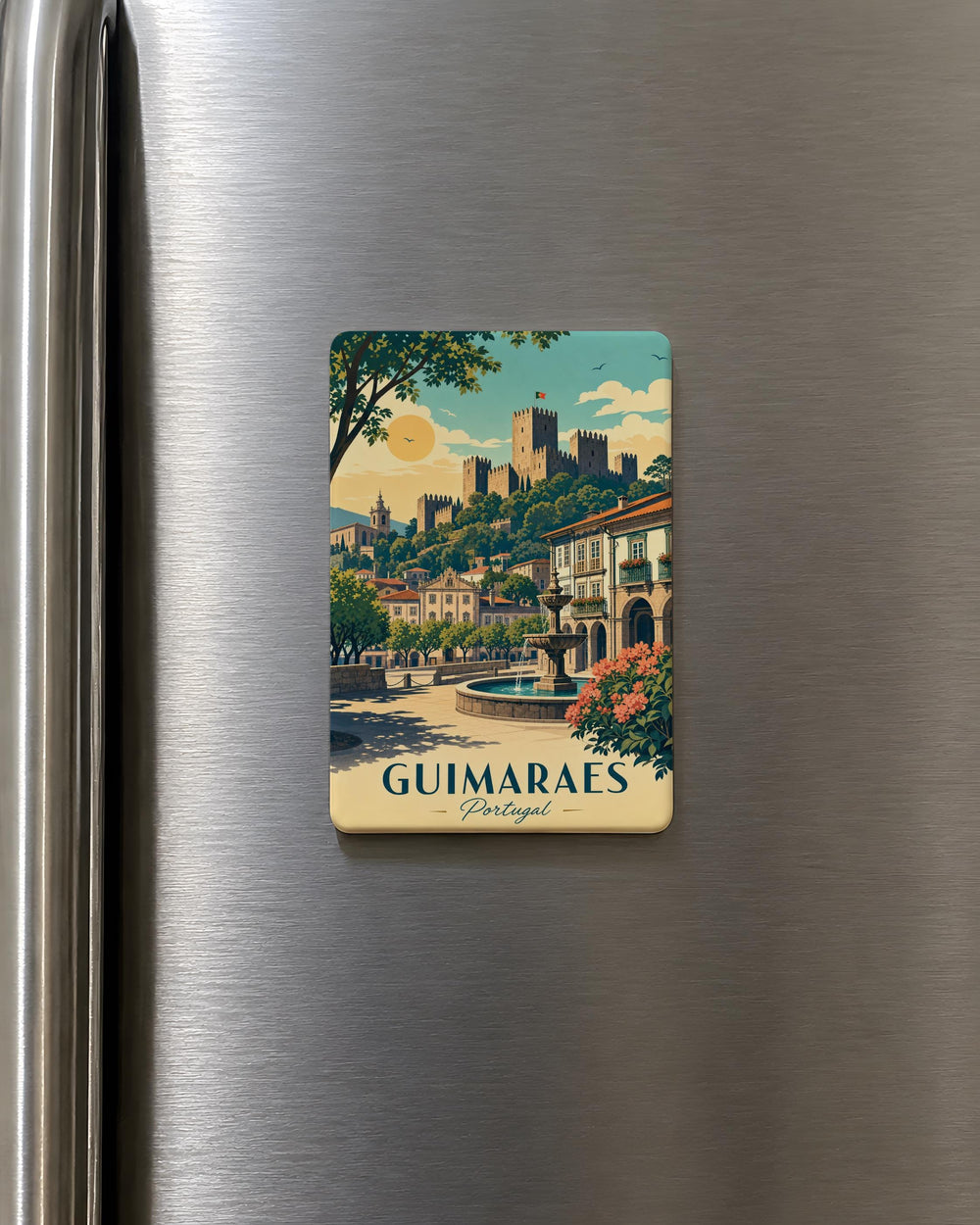 Guimaraes Portugal Fridge Magnet, Guimaraes City Souvenir Magnet, Portugal Travel Gift, Historic Guimaraes Keepsake Magnet