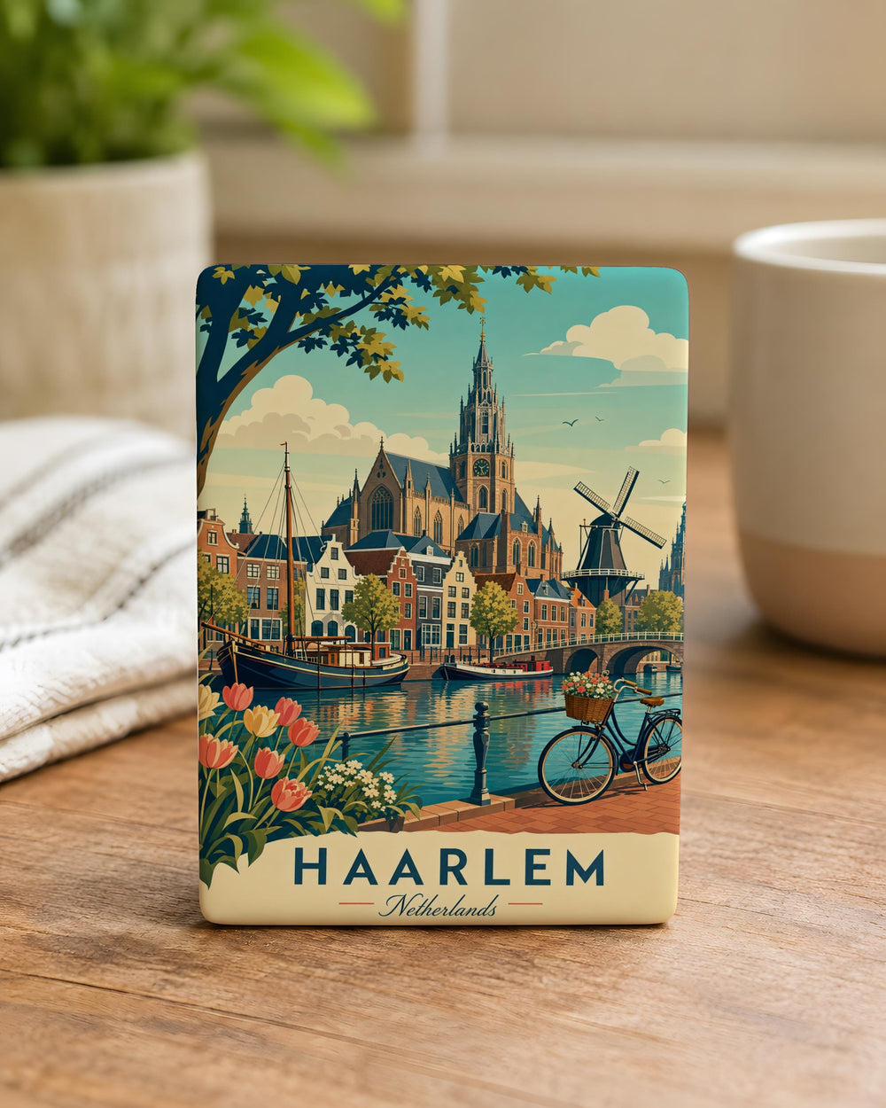 Haarlem Netherlands Fridge Magnet, Haarlem City Souvenir Magnet, Dutch Travel Gift, Netherlands Landmark Keepsake Magnet