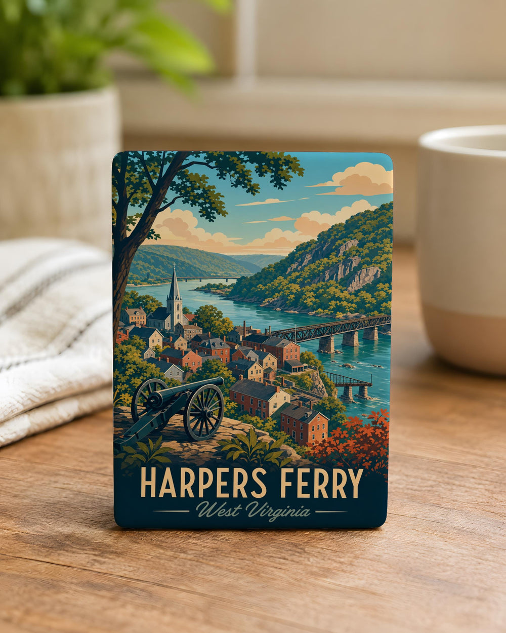 Harpers Ferry West Virginia Fridge Magnet, Harpers Ferry WV Souvenir Magnet, Historic Town Travel Keepsake Magnet