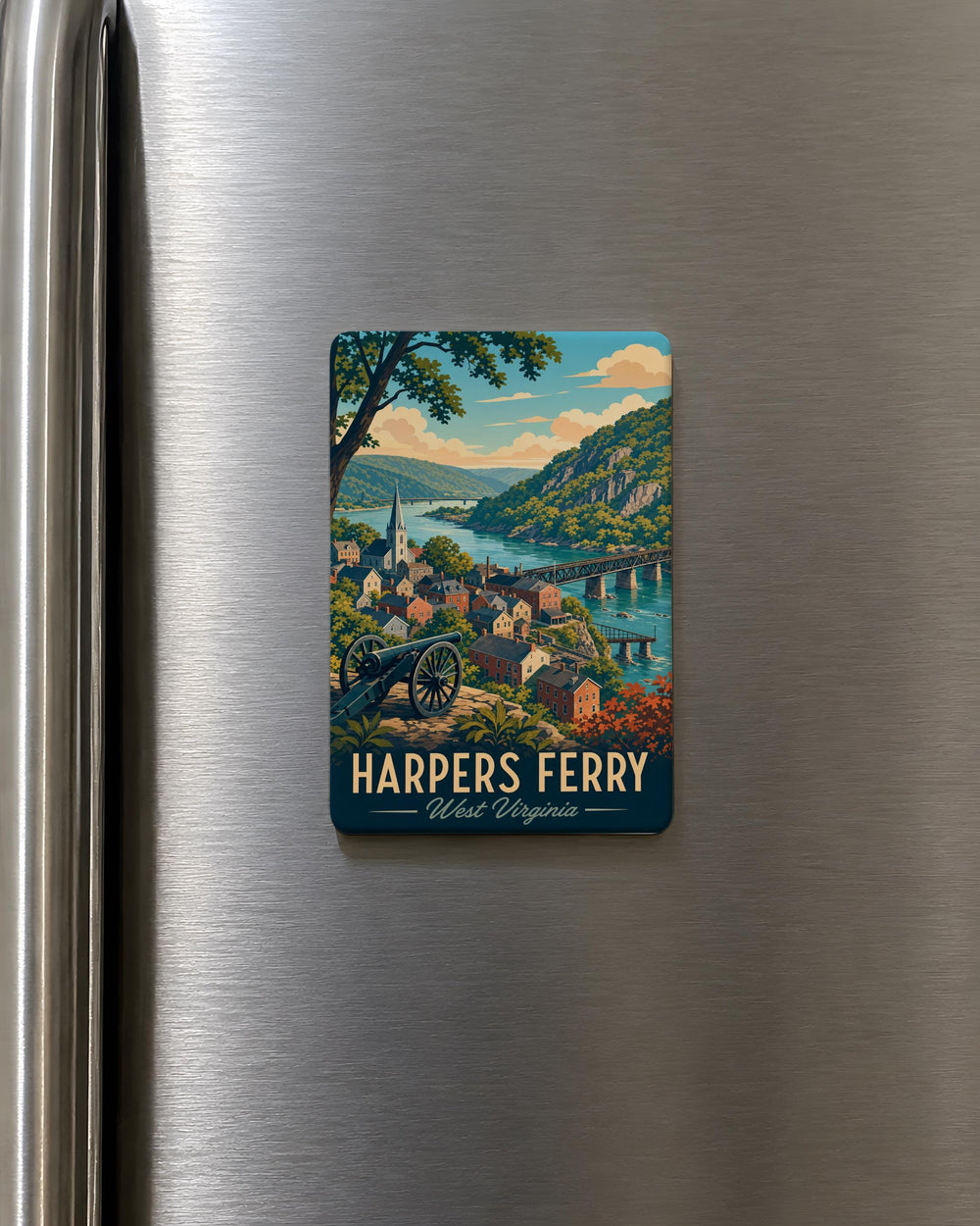 Harpers Ferry West Virginia Fridge Magnet, Harpers Ferry WV Souvenir Magnet, Historic Town Travel Keepsake Magnet