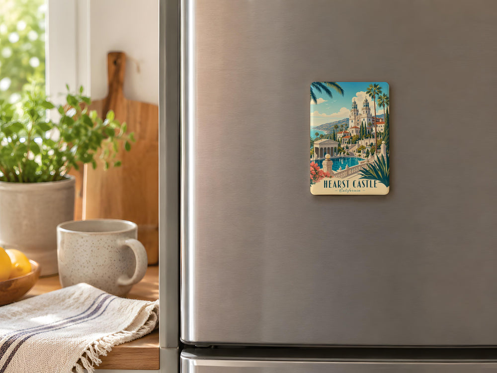 Hearst Castle California Fridge Magnet, San Simeon Landmark Souvenir, Historic Estate Travel Keepsake Magnet