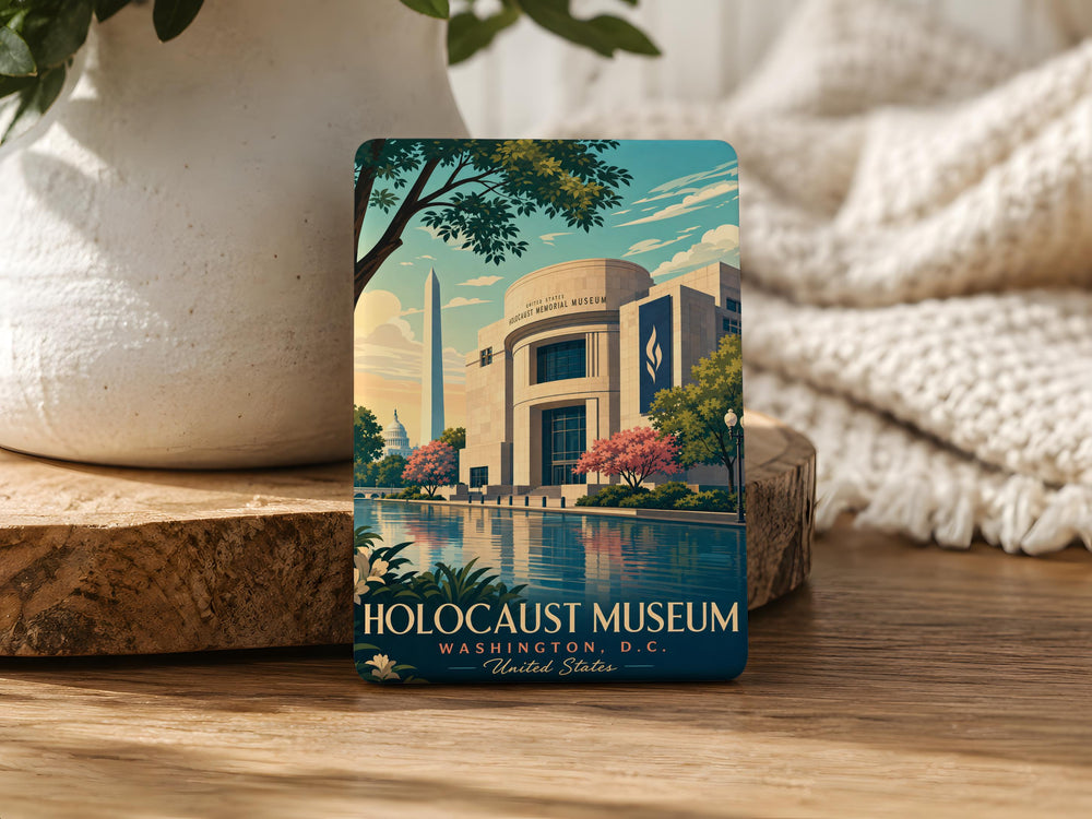 Holocaust Museum Fridge Magnet, Memorial Museum Souvenir, Remembrance Tribute Magnet, History Museum Gift, Educational Keepsake Magnet