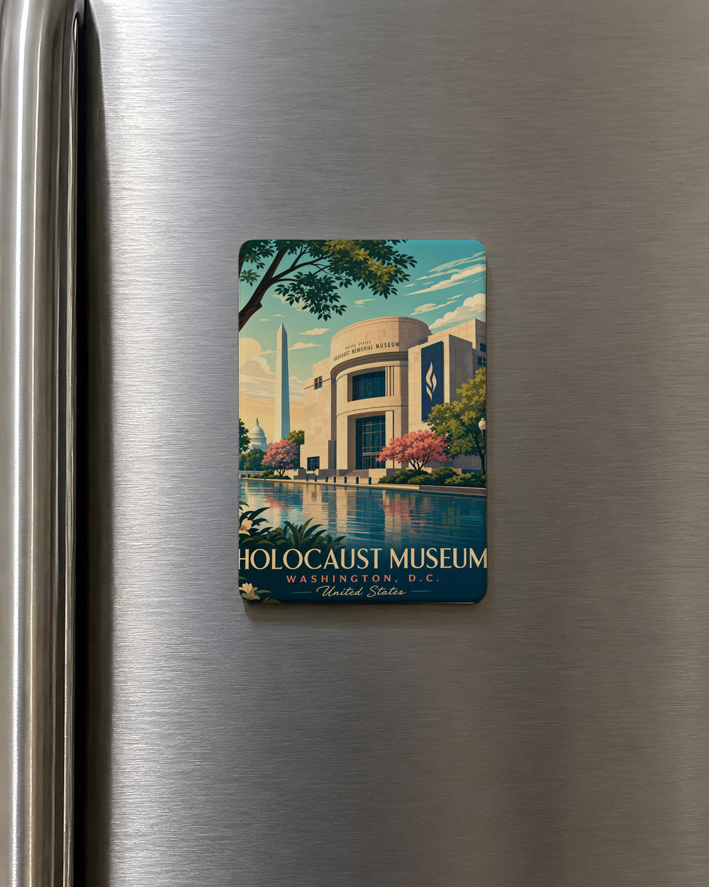 Holocaust Museum Fridge Magnet, Memorial Museum Souvenir, Remembrance Tribute Magnet, History Museum Gift, Educational Keepsake Magnet