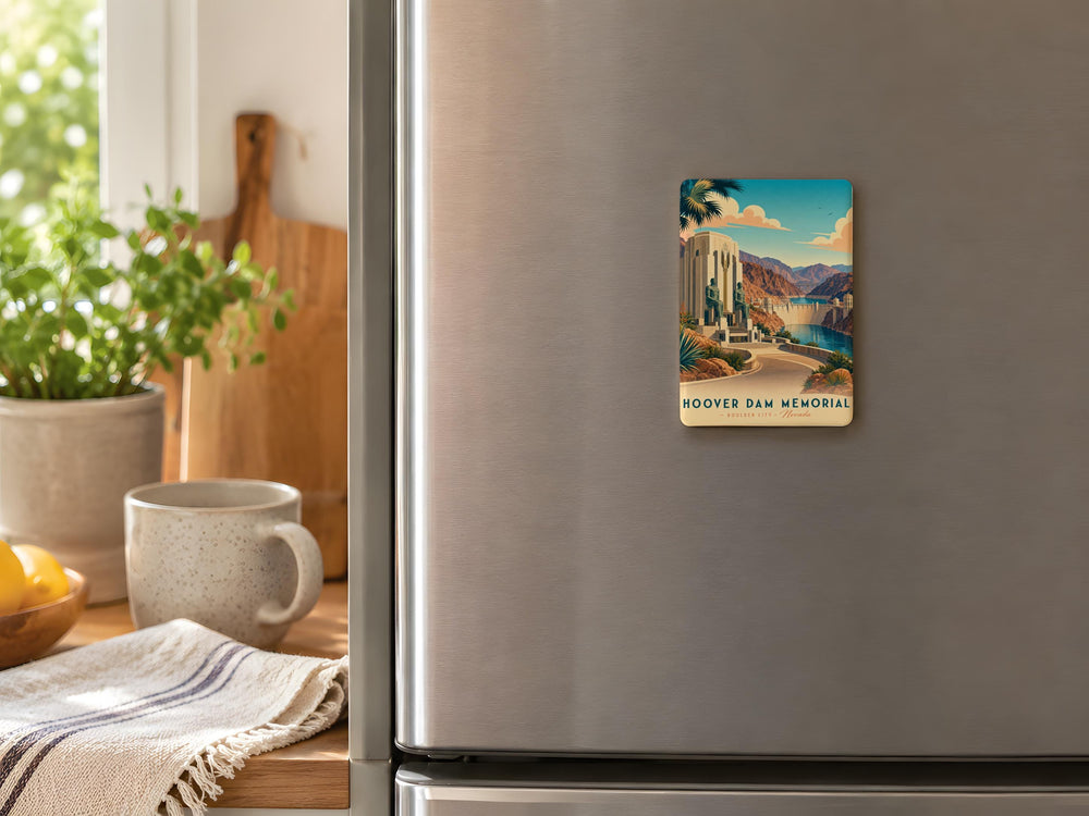 Hoover Dam Memorial Fridge Magnet, Hoover Dam Landmark Souvenir Magnet, Nevada Arizona Travel Keepsake Magnet