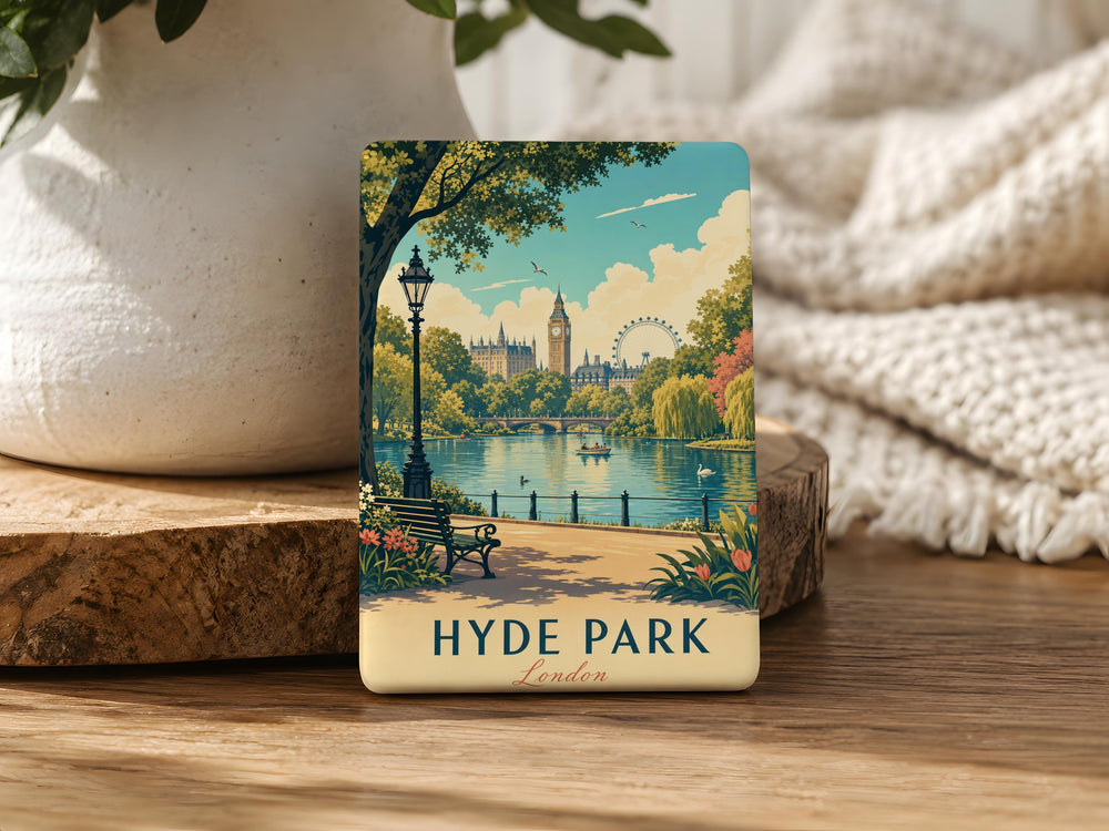 Hyde Park London Fridge Magnet, Hyde Park Landmark Souvenir Magnet, London Travel Gift, UK City Keepsake Magnet
