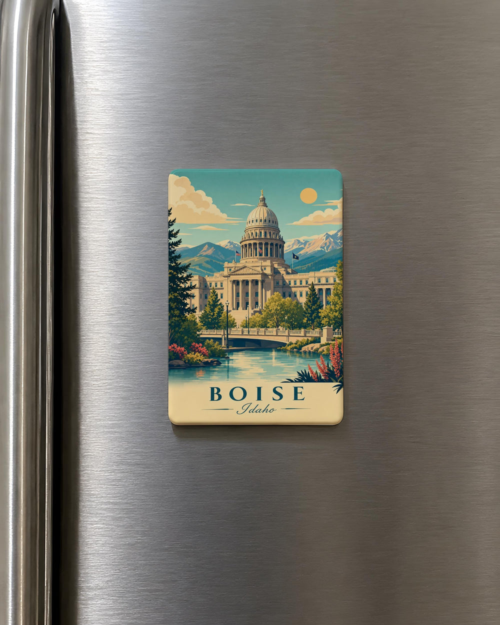 Idaho State Capitol Building Fridge Magnet, Boise Idaho Souvenir Magnet, Statehouse Landmark Travel Gift